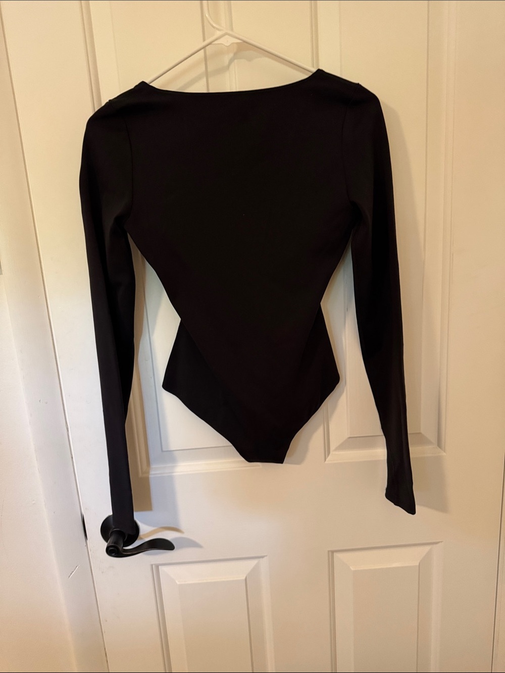 Athleta Black Long Sleeve Bodysuit thong